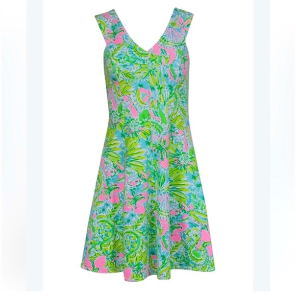 Lilly Pulitzer Dresses & Skirts - Lilly Pulitzer Vibrant Green and Pink Mini Dress